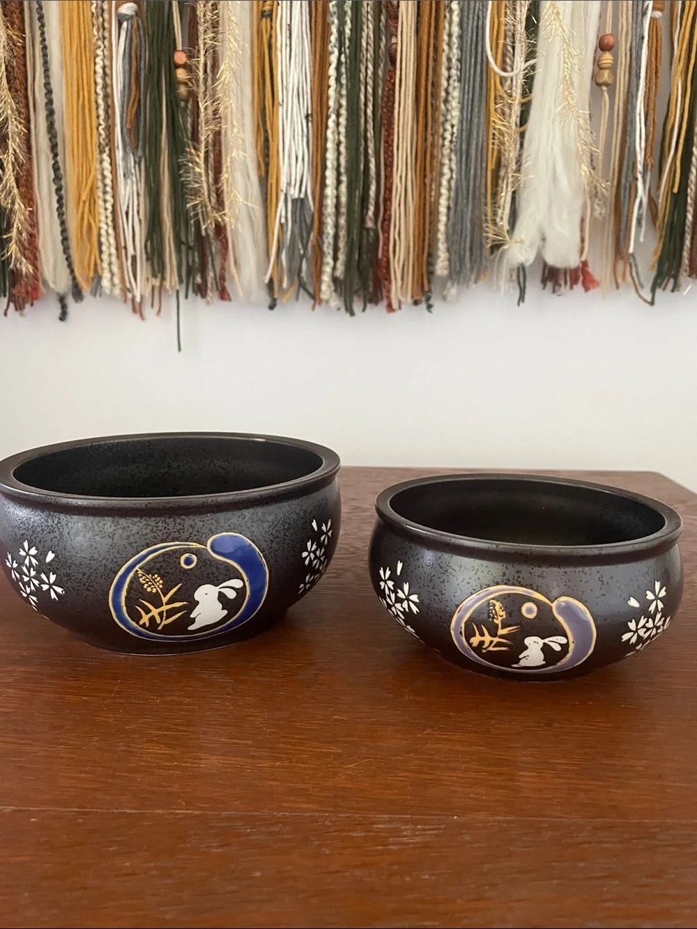 Japanese kutani ware matcha bowls